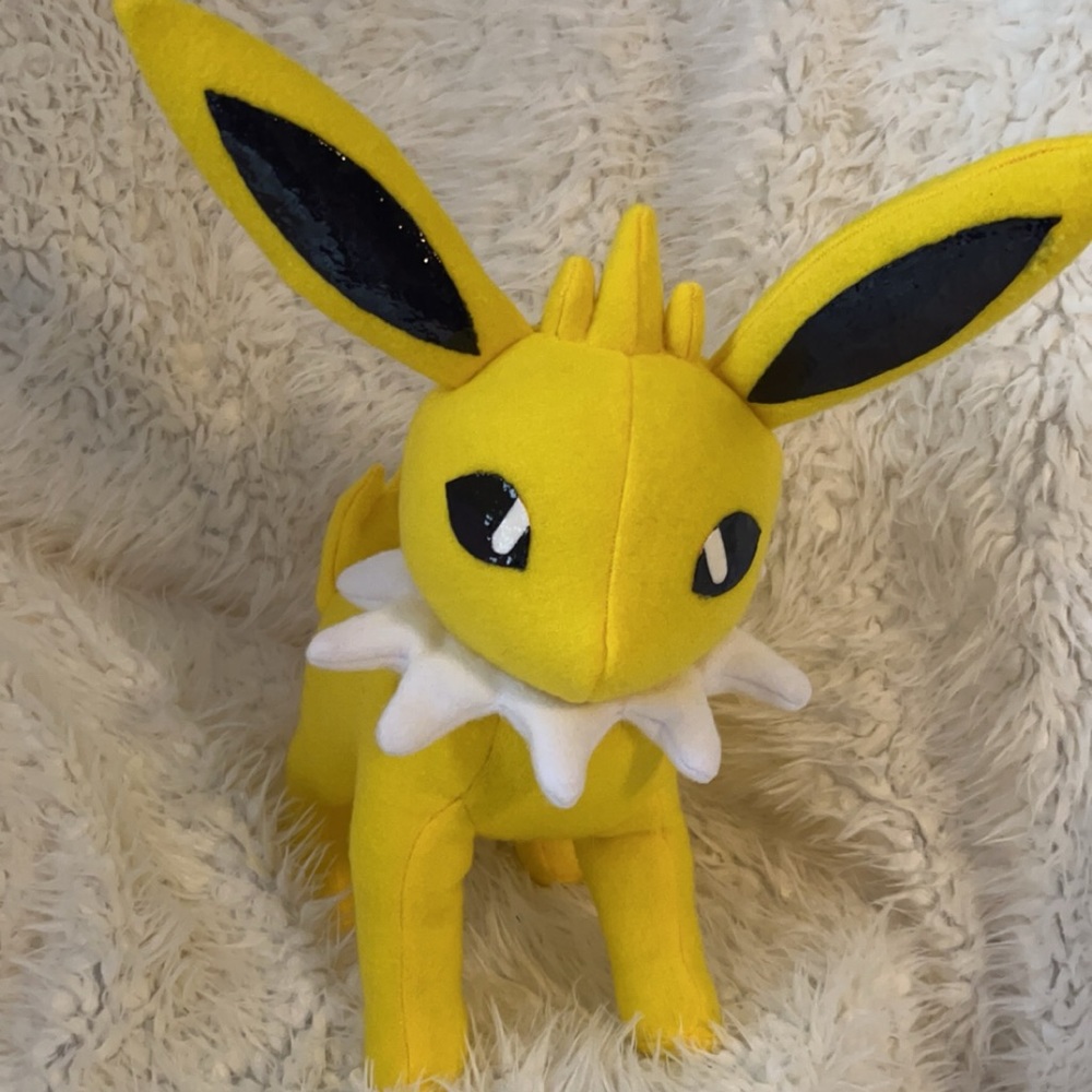 Handmade jolteon pokemon plushie